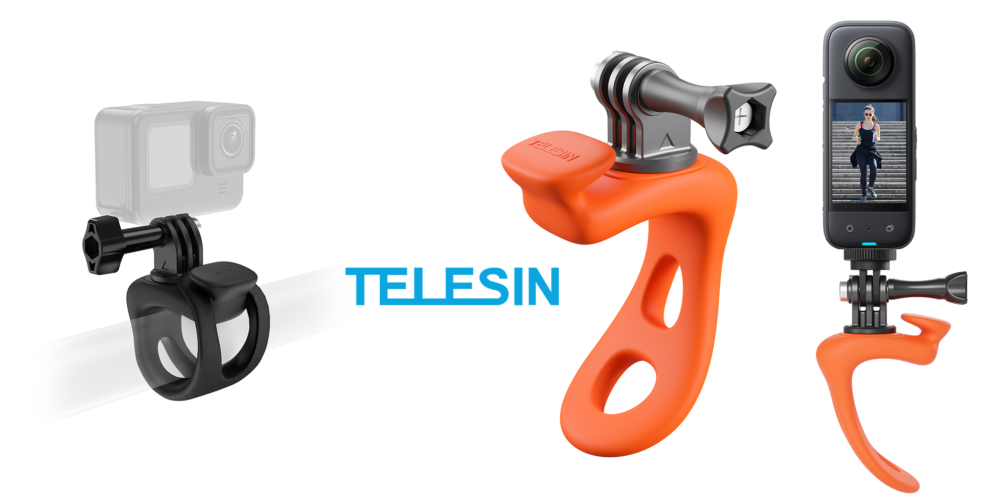 Mocowanie elastyczne Telesin TLQ-001 do kamer sportowych - czarne